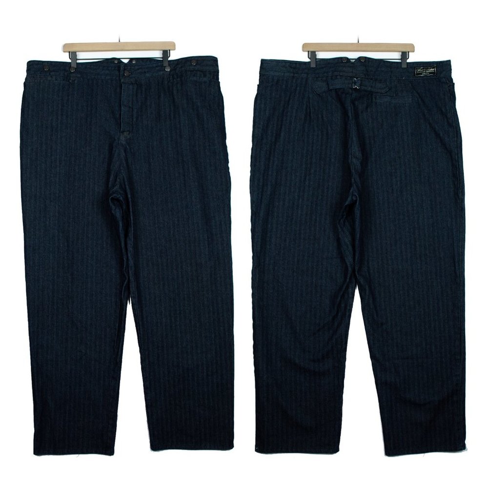 Wah Maker USA Back Cinch Dark Striped Jeans